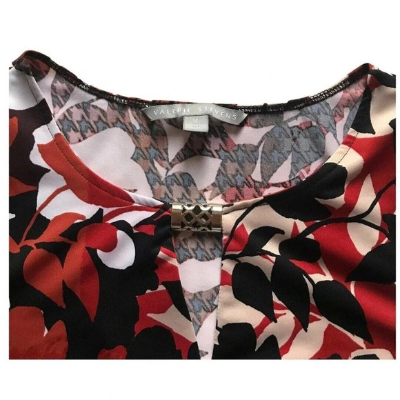 Valerie Stevens Boho Bell Sleeve Top Mature Size Medium - Picture 3 of 4